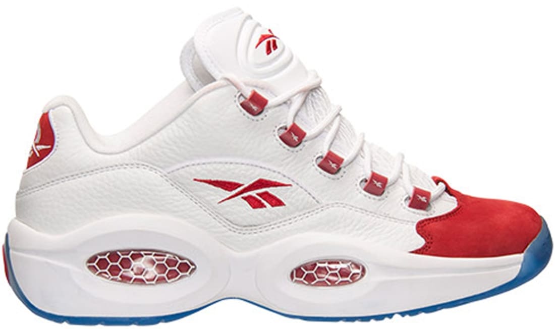 Reebok Question Low White/Flash Red-Ice