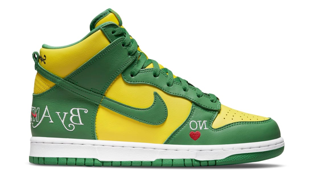 Supreme x Nike SB Dunk High Green/Yellow