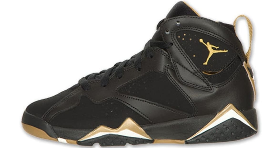 black and gold jordan 7