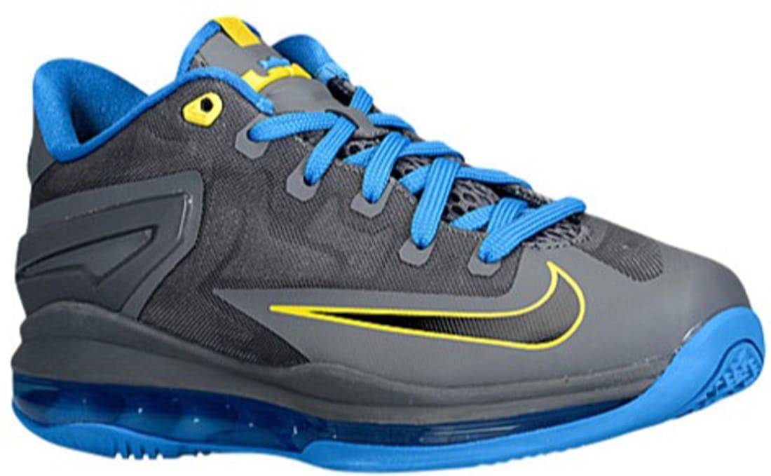 Nike LeBron 11 Low GS Dark Grey/Black-Photo Blue-Tour Yellow