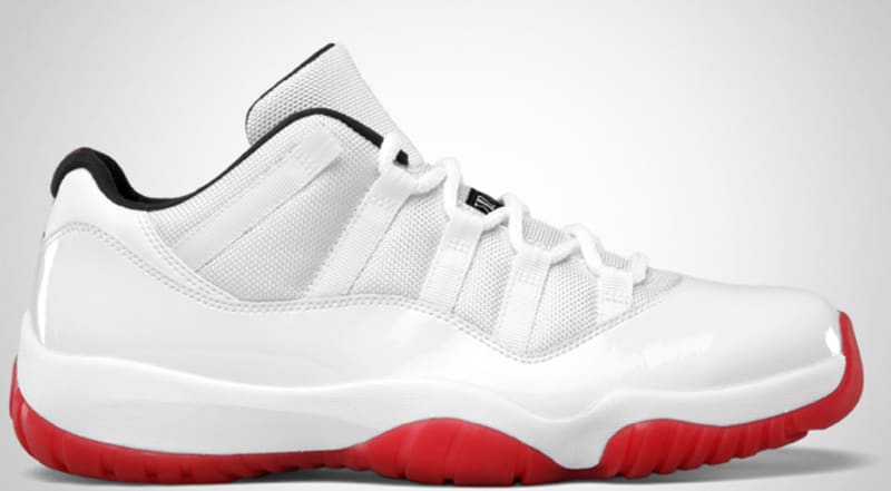 Air Jordan 11 Retro Low White Varsity Red Black