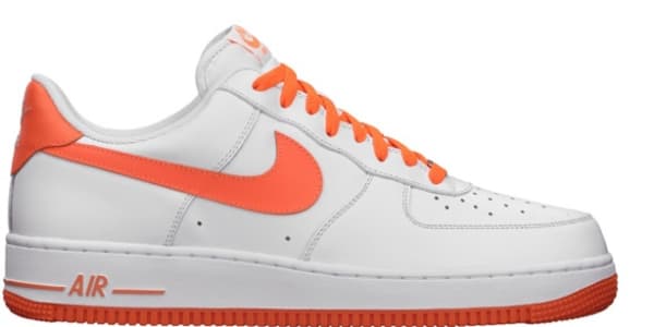 orange and white air forces