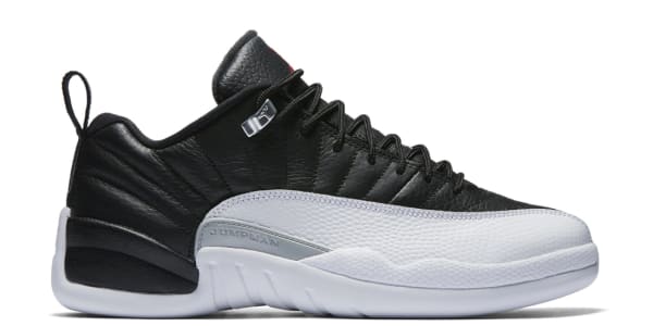 jordan 12 low black and white