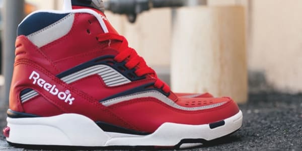 red white and blue reebok pumps