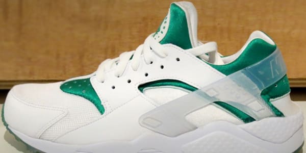 huarache green and white