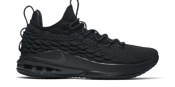 Lebron xv low triple black Clearance