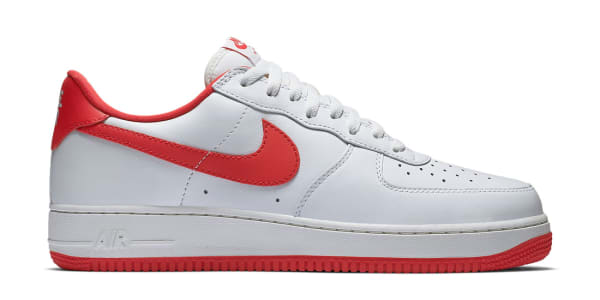 white air forces with red