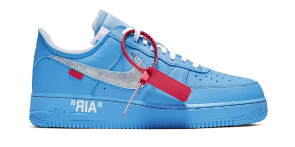 baby blue air force ones off white