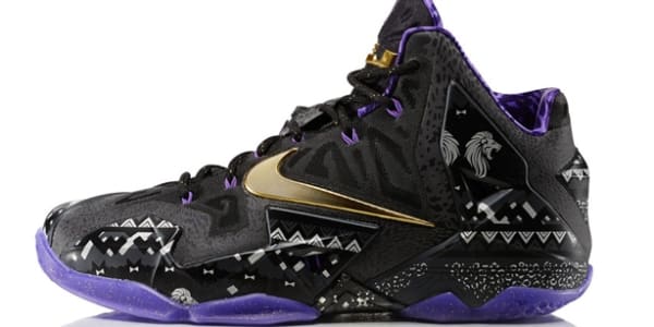 purple and gold lebron shoes