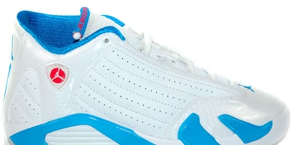 Girls Air Jordan 14 Retro Gs White Neptune Blue Jordan Sole Collector