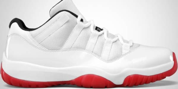 low top white and red 11s