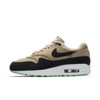 nike air max 1 desert black green glow