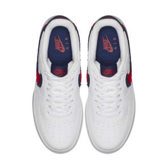 nike air force 1 low 3d chenille swoosh white red blue