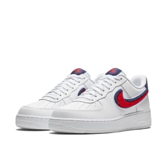 nike air force 1 low 3d chenille swoosh white red blue
