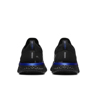 epic react flyknit black racer blue