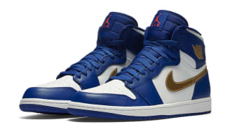 blue white and gold jordans