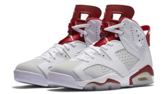 white and red 6 jordans