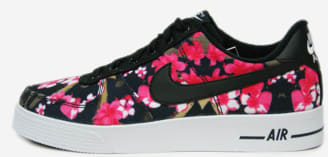 hot pink and black air force ones