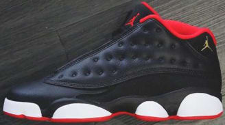 retro 13 black red gold