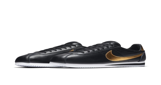 nike cortez black and gold