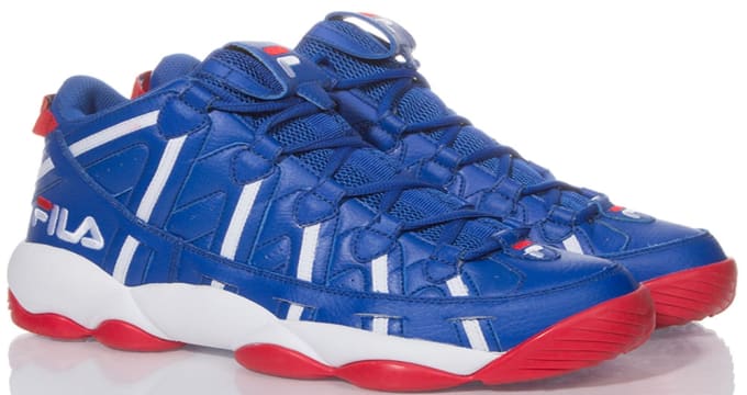 blue and white filas