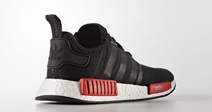 adidas nmd all black with red