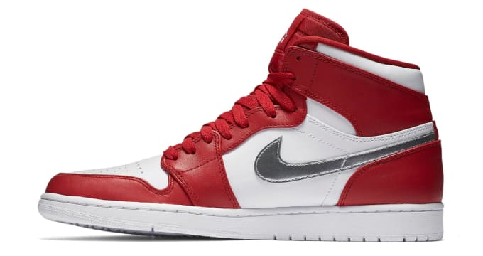 jordan 1 red white silver