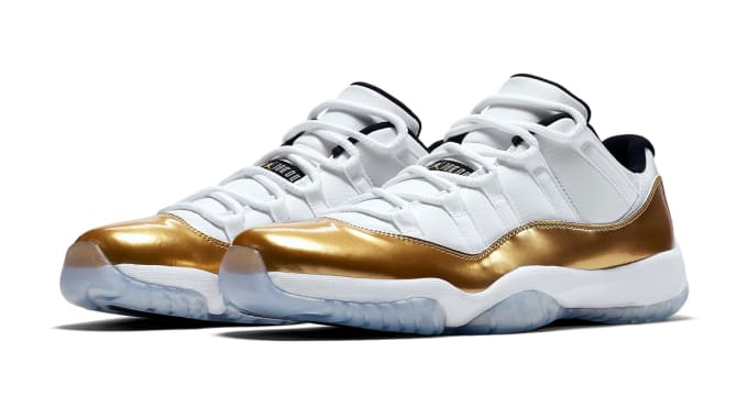 white and gold 11s