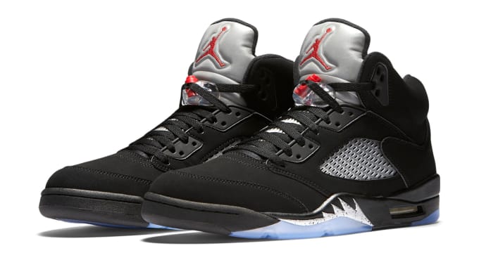 air jordan retro 5 black metallic silver