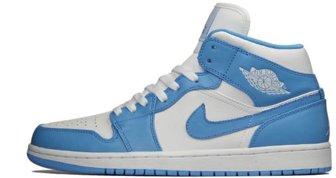 air jordan 1 mid blue and white