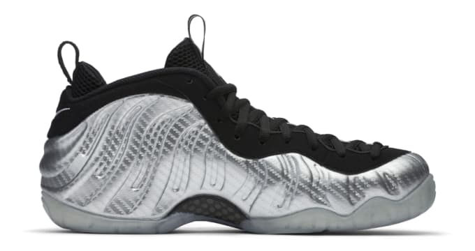 white and silver foamposites