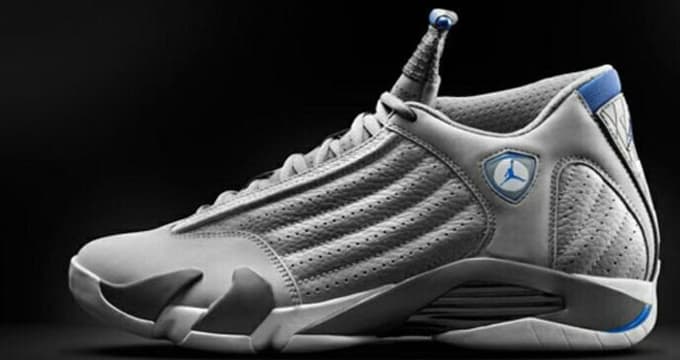 jordan 14 grey and blue