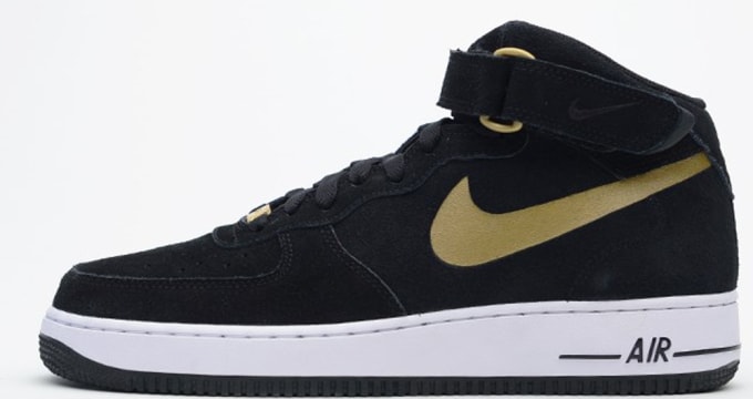 air force 1 black metallic gold