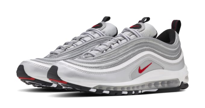 silver nike 97