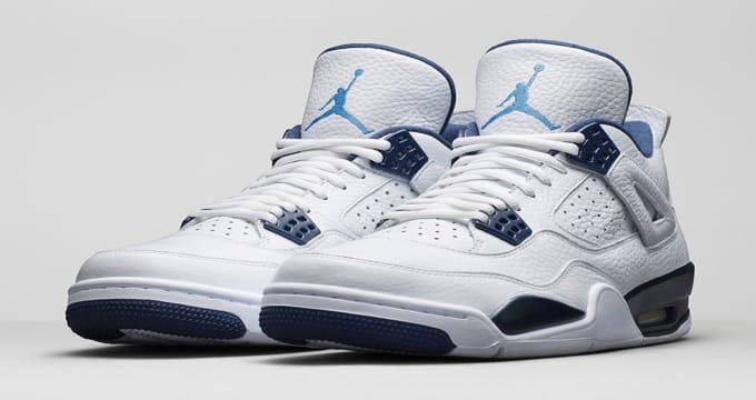 White And Blue Jordans 4 Promotions