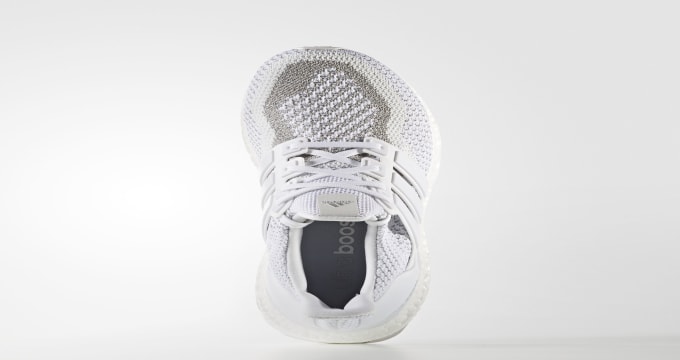 ultra boost 2.0 white reflective on feet