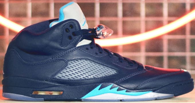 Air Jordan 5 Retro Midnight Navy Turquoise Blue White Jordan Sole Collector