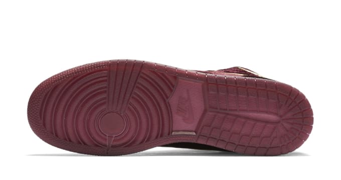 burgundy velvet jordan 1
