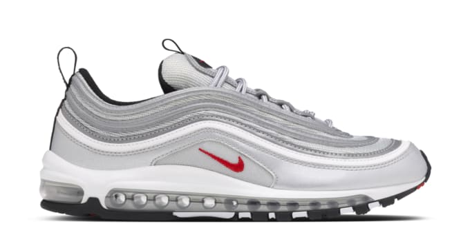 silver nike 97