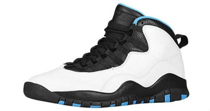 jordan 10 white black blue