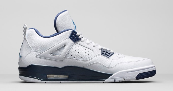 Air Jordan 4 Retro Ls White Legend Blue Midnight Navy Jordan Release Dates Sneaker Calendar Prices Collaborations