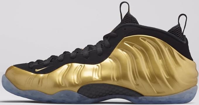 nike foamposite black and gold