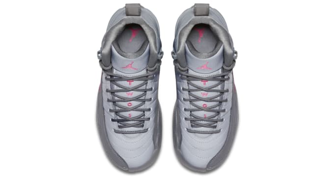 jordan 12 vivid pink wolf grey