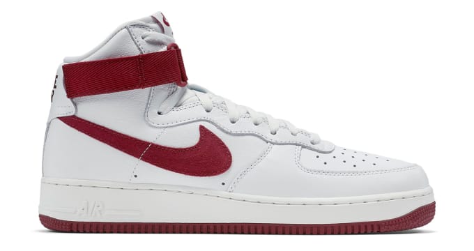 Nike air force 1 red and white high top Clearance
