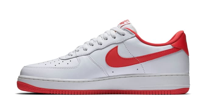 air force 1 low white and red