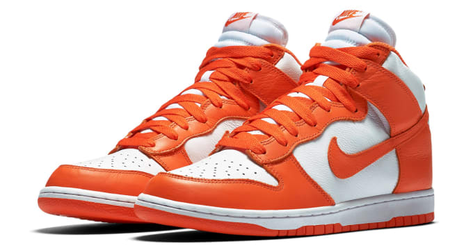 orange nike dunk high