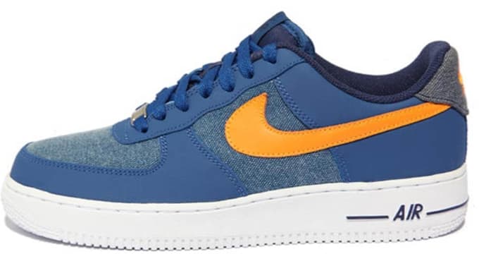 blue and orange air force 1's