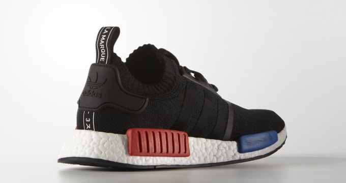 adidas nmd black lush red