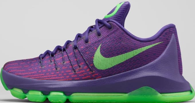 nike kd purple green