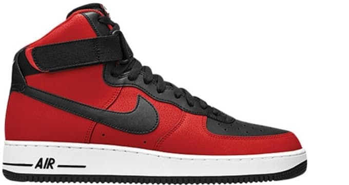 air forces high top red